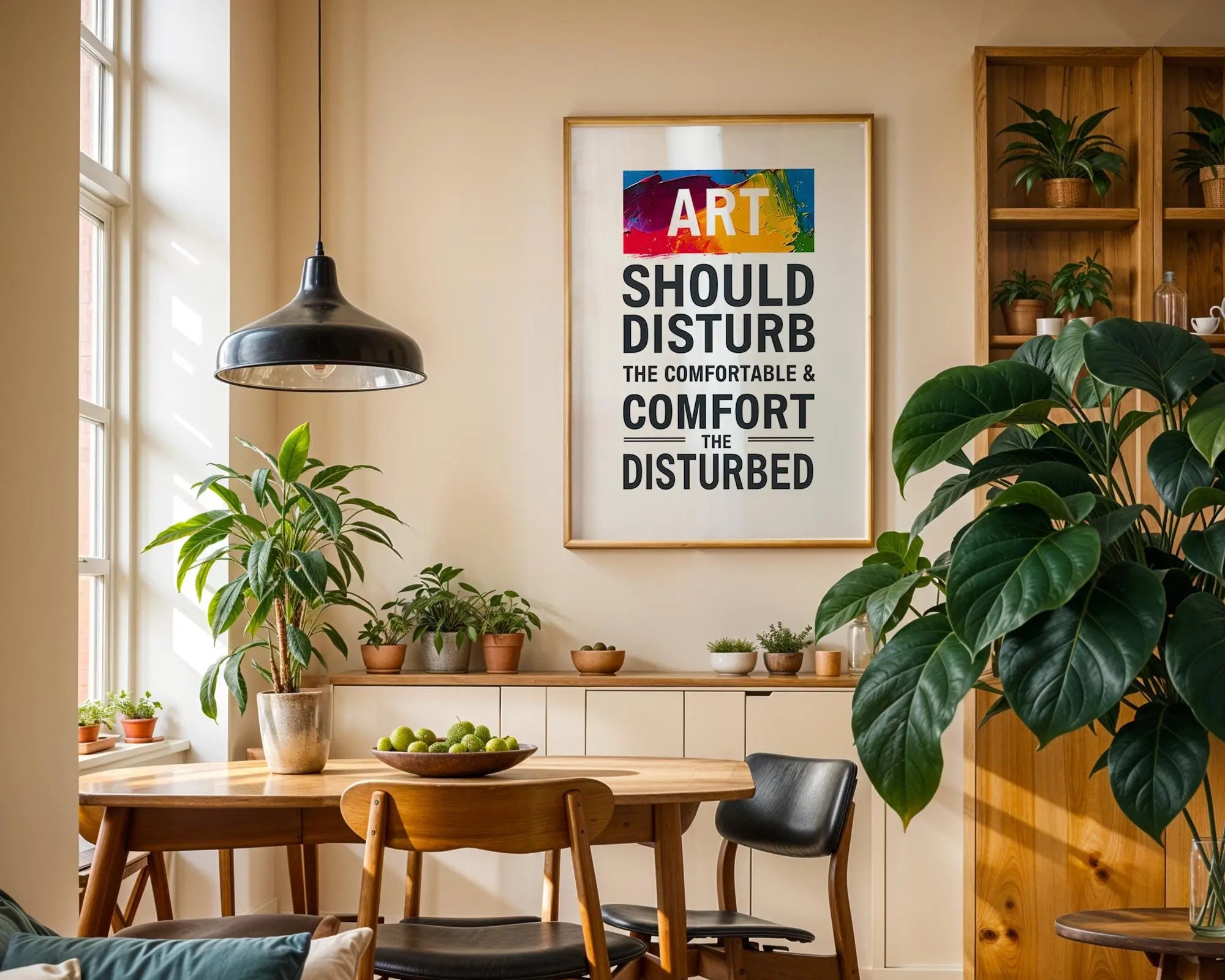 Positive Emotion | Art Should Disturb Quote Poster | Bold Typography Wall Art | Creative Statement Decor wall art print, modern home decor, unframed artwork by Nomad & Nest