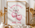 Pink Cherry Love Quote Art Print – Romantic Typography Wall Decor wall art print, modern home decor, unframed artwork by Nomad & Nest