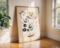 Abstract Cat Line Art Print | Minimalist Feline Illustration wall art print, modern home decor, unframed artwork by Nomad & Nest
