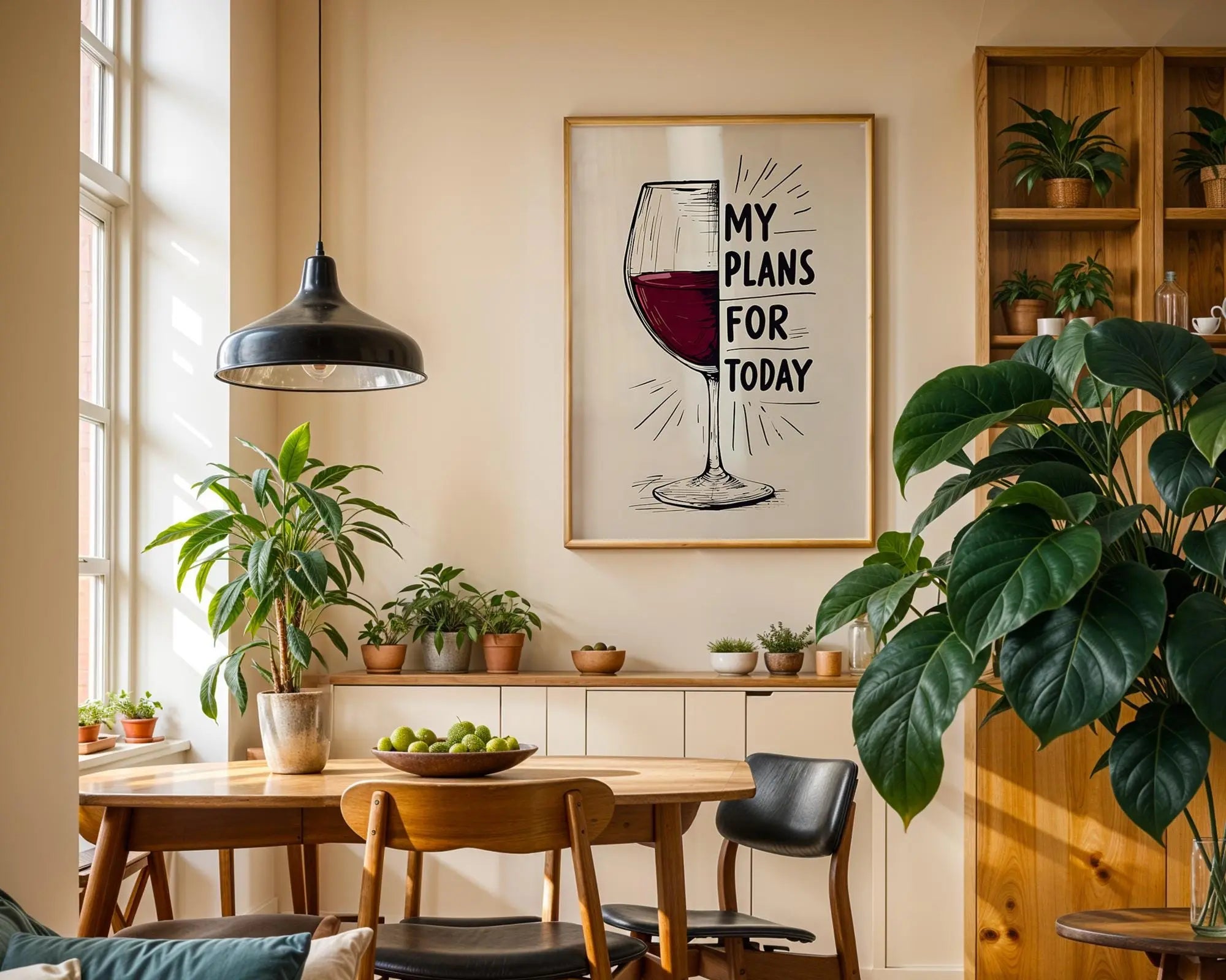 Wine Plans Quote Print | Relaxed Lifestyle Wall Art wall art print, modern home decor, unframed artwork by Nomad & Nest