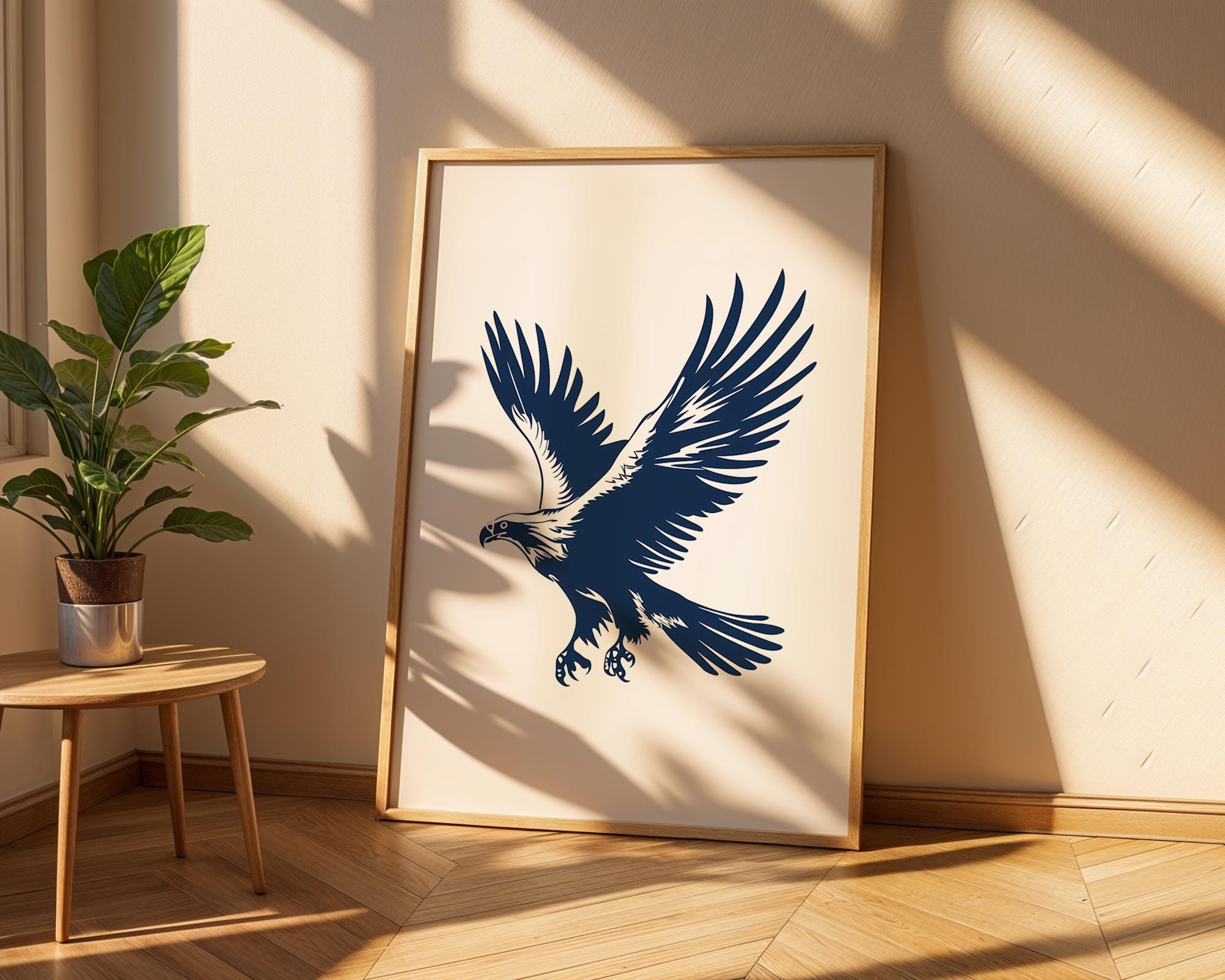 Eagle Wall Art Print | Modern Wildlife Poster wall art print, modern home decor, unframed artwork by Nomad & Nest