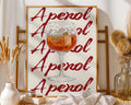 Aperol Spritz Art Print | Italian Cocktail Illustration wall art print, modern home decor, unframed artwork by Nomad & Nest