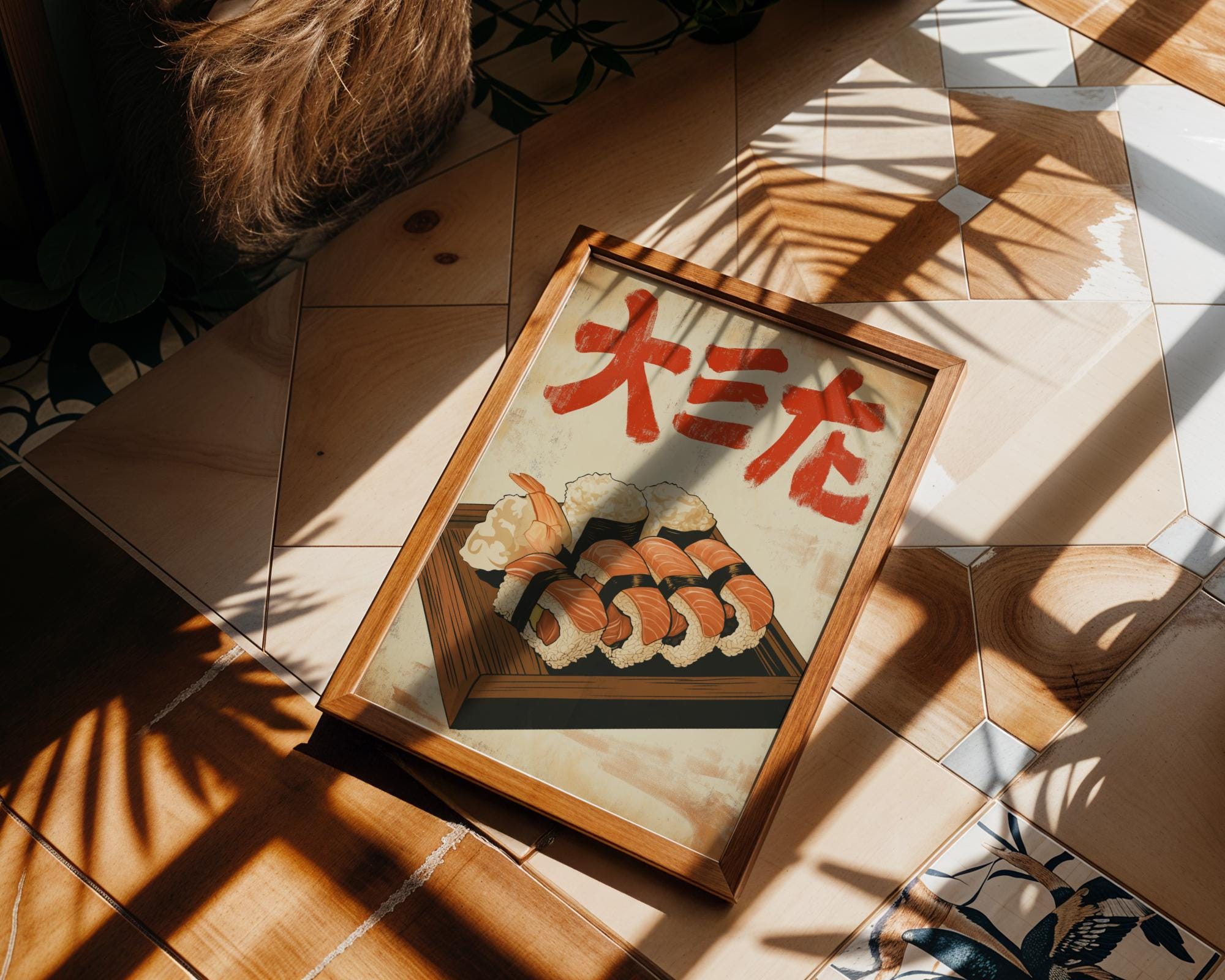 Japanese Poster | Vintage Sushi  –  Food Art Print, Retro Kitchen Decor wall art print, modern home decor, unframed artwork by Nomad & Nest