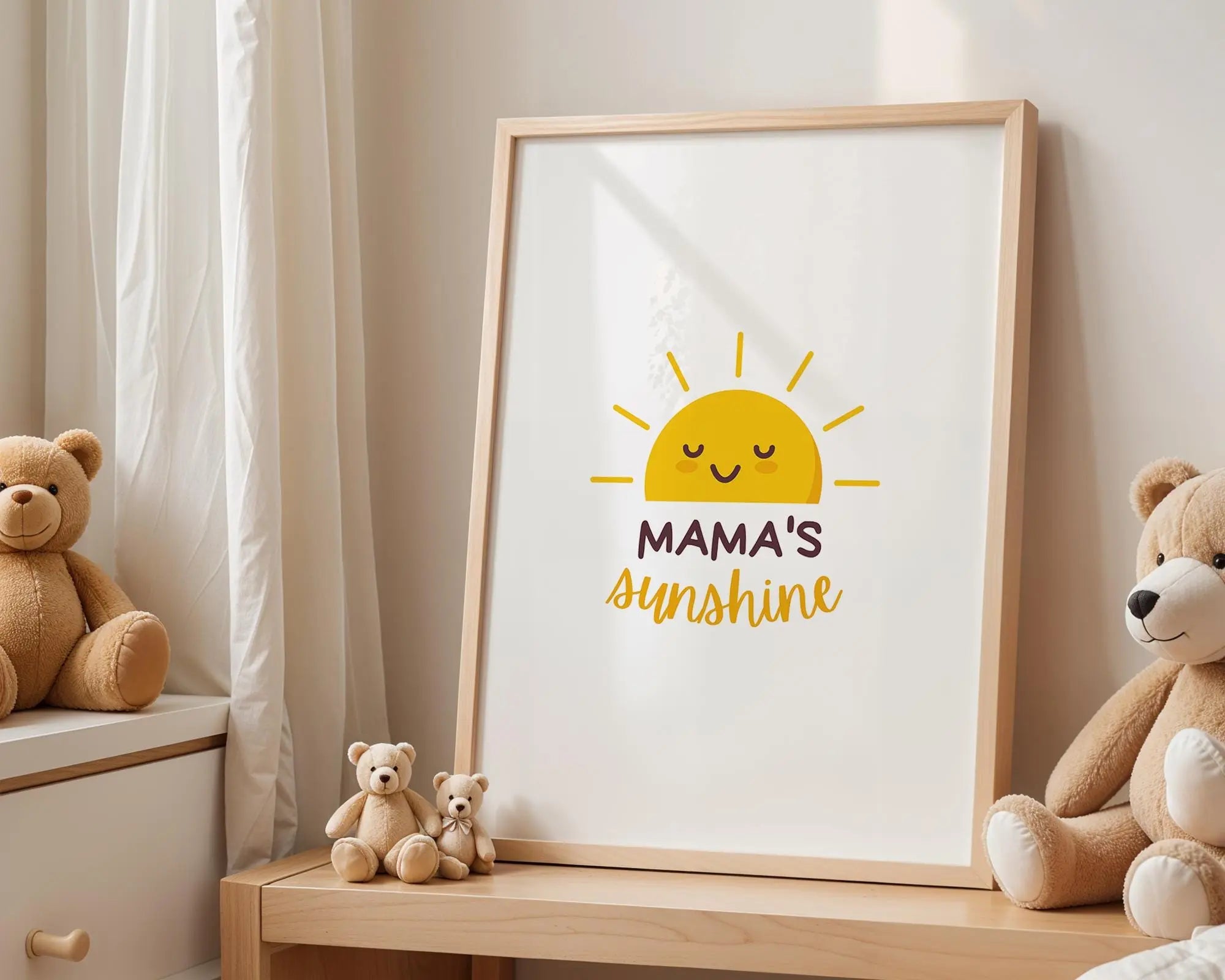 Playroom Ideas | Mama’s Sunshine Nursery Wall Art Print | Boho Baby Room Decor wall art print, modern home decor, unframed artwork by Nomad & Nest