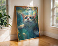 Whimsical Cat Print | Underwater Kitten Wall Art wall art print, modern home decor, unframed artwork by Nomad & Nest