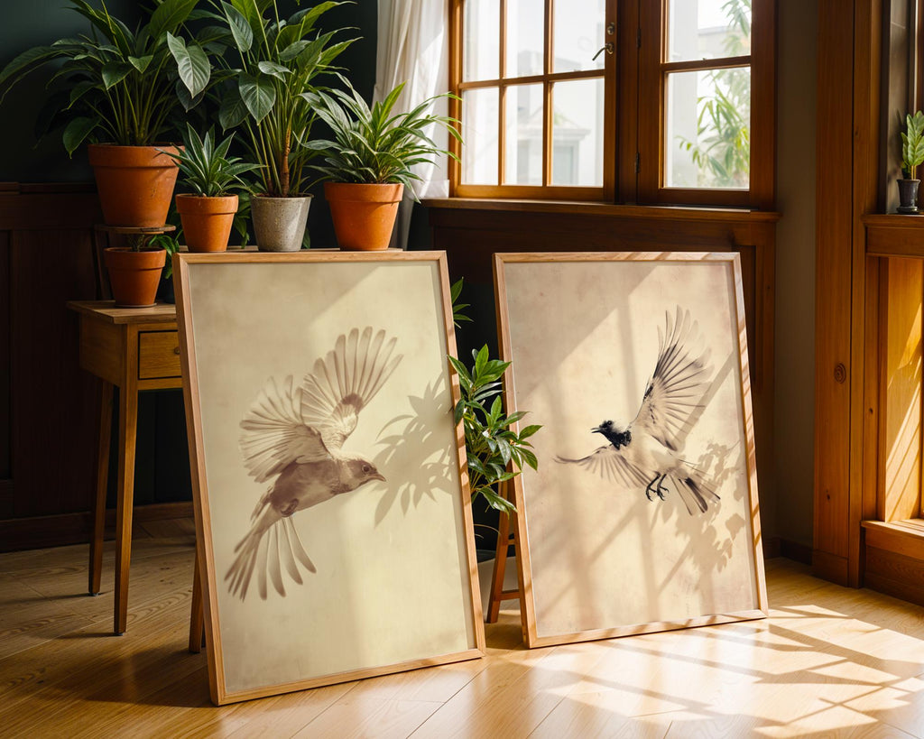 Vintage Bird Print Set | Soaring Flight, Natural History Wall Art wall art print, modern home decor, unframed artwork by Nomad & Nest