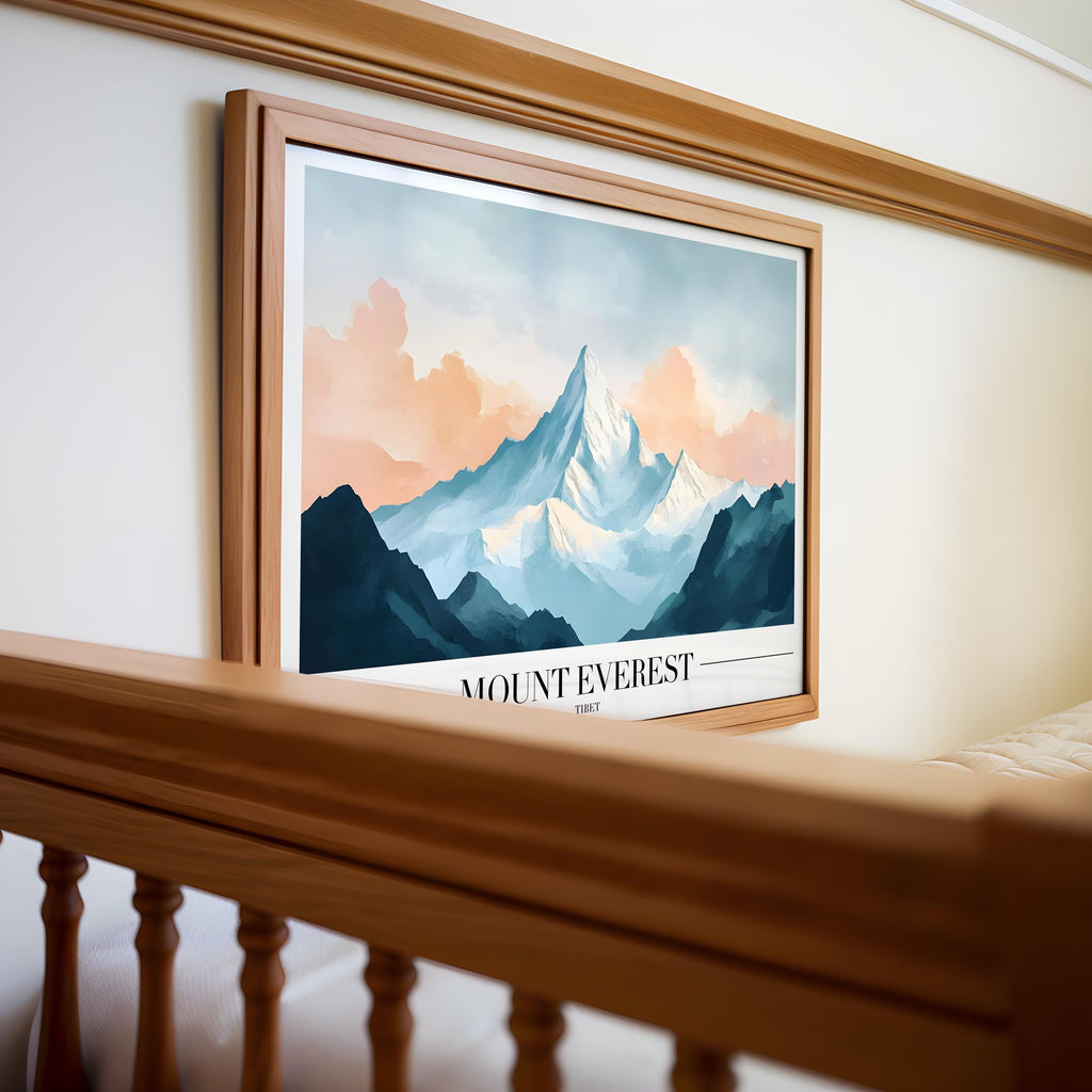 Mount Everest Print | Himalayan Landscape Art wall art print, modern home decor, unframed artwork by Nomad & Nest
