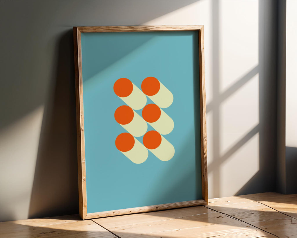 Bauhaus Poster Circle Art Print | Mid-Century Modern Geometric wall art print, modern home decor, unframed artwork by Nomad & Nest
