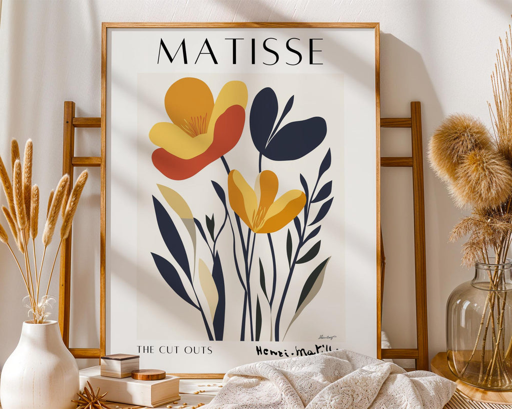 Henri Matisse Print | Inspired Floral  | Minimalist Botanical Wall Art wall art print, modern home decor, unframed artwork by Nomad & Nest
