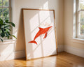 Vibrant Whale Wall Art Print, Scandinavian Nursery Decor wall art print, modern home decor, unframed artwork by Nomad & Nest