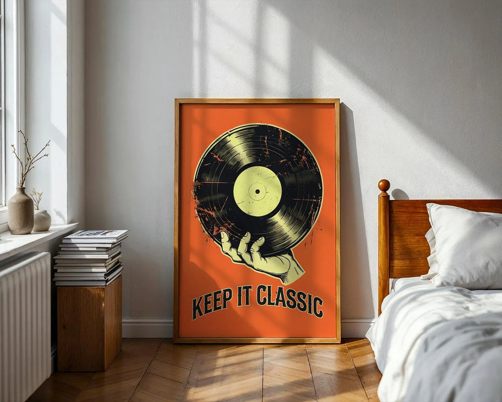 Retro Vinyl Record Art Print | Music Room Poster wall art print, modern home decor, unframed artwork by Nomad & Nest