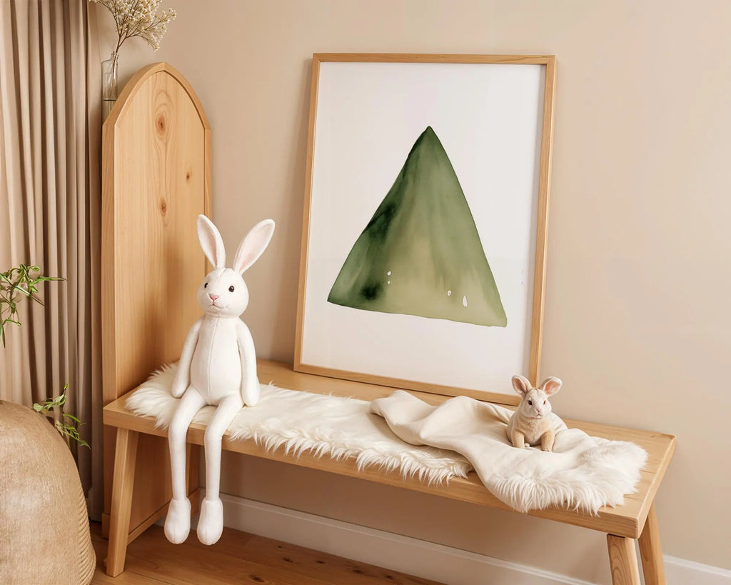 Playroom Ideas | Minimal Green Mountain Nursery Wall Art Adventure Decor wall art print, modern home decor, unframed artwork by Nomad & Nest