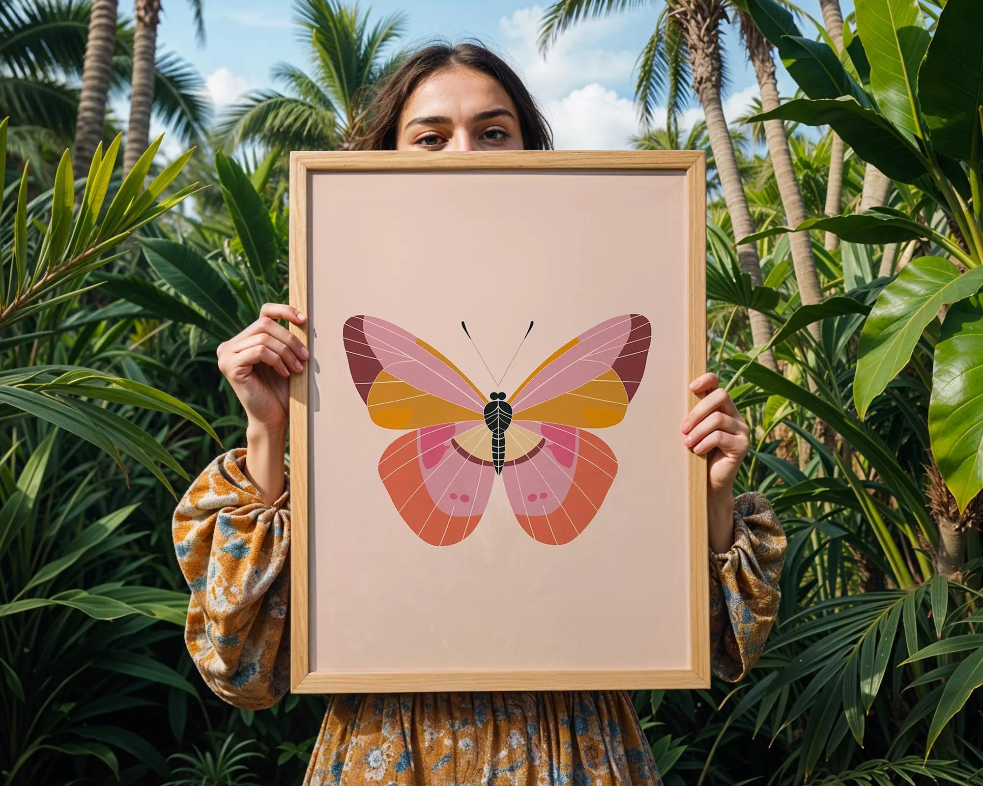 Modern Butterfly Art Print | Colorful Insect Illustration wall art print, modern home decor, unframed artwork by Nomad & Nest