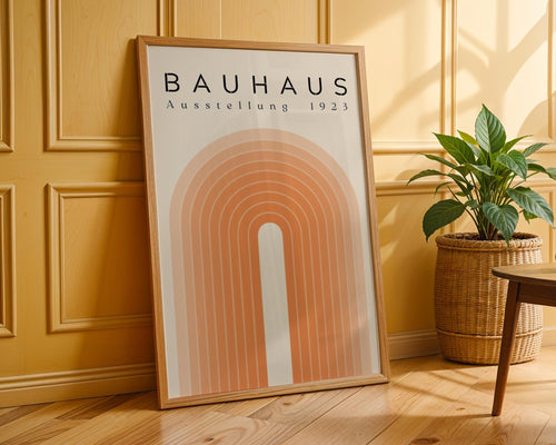 Bauhaus Poster Exhibition  | Orange Geometric Wall Art wall art print, modern home decor, unframed artwork by Nomad & Nest