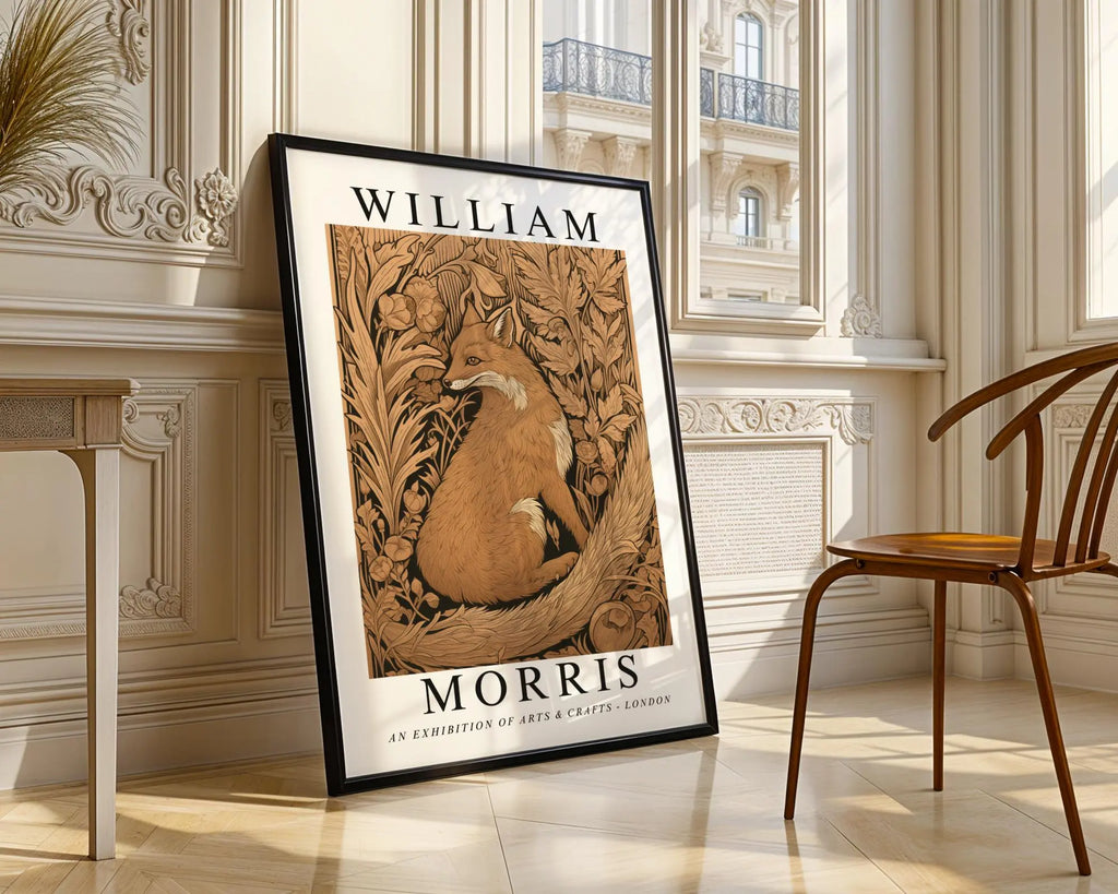 William Morris Print Fox  | Botanical Animal Wall Art wall art print, modern home decor, unframed artwork by Nomad & Nest