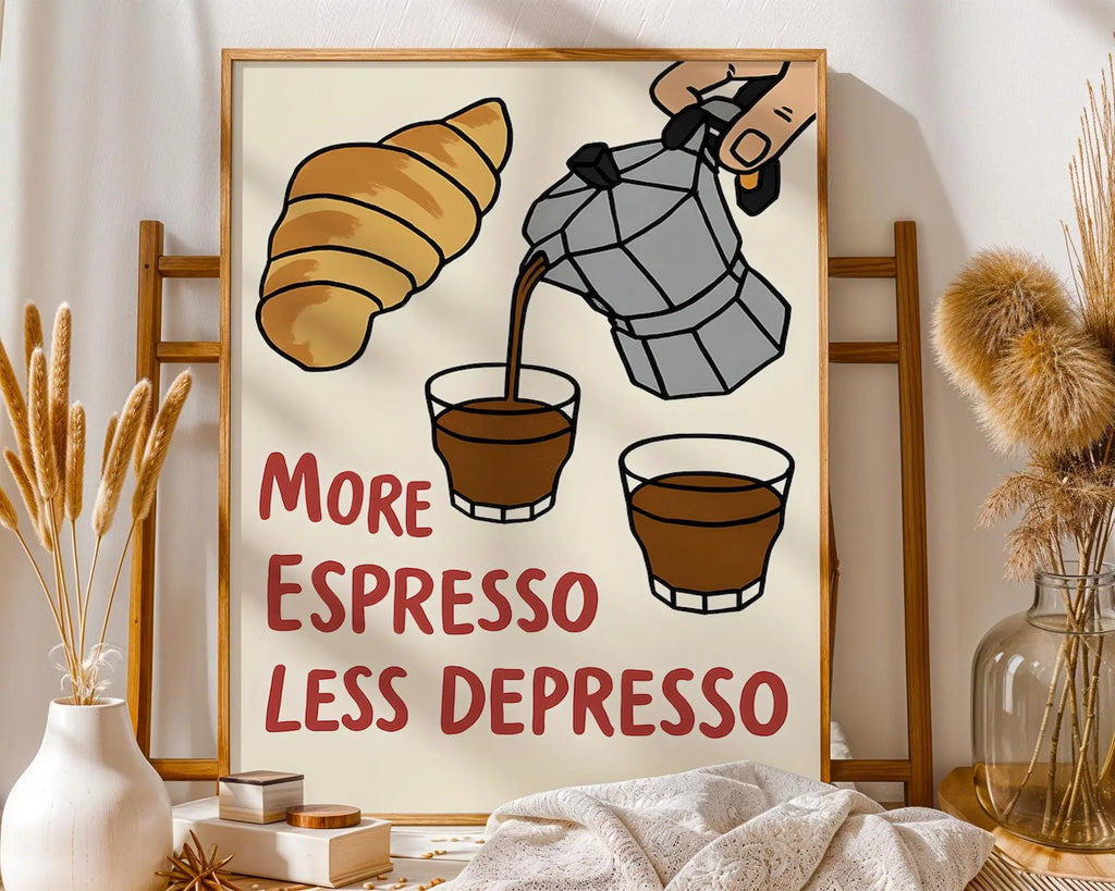 Espresso Quote Print | Funny Kitchen Wall Art wall art print, modern home decor, unframed artwork by Nomad & Nest