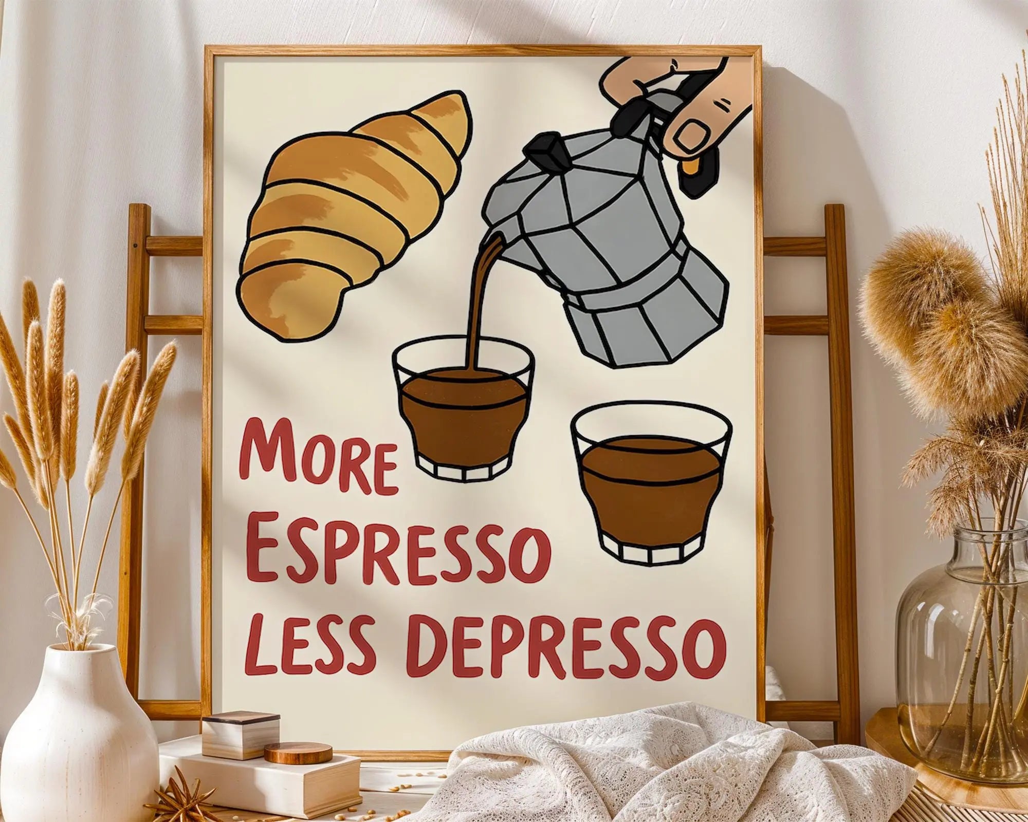 Espresso Quote Print | Funny Kitchen Wall Art wall art print, modern home decor, unframed artwork by Nomad & Nest