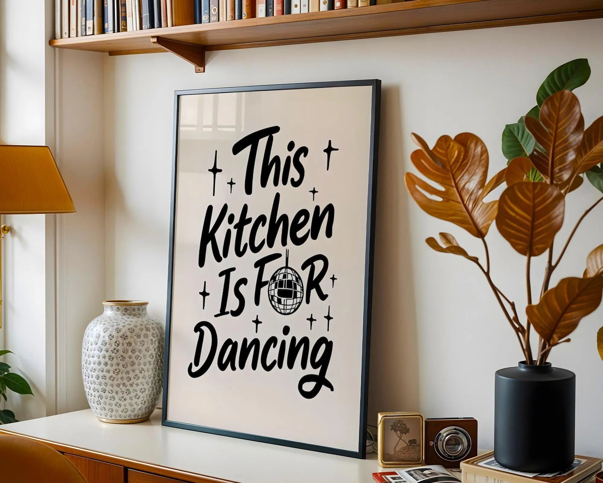 Kitchen Dancing Quote Art Print | Playful Typography Decor wall art print, modern home decor, unframed artwork by Nomad & Nest