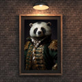 Panda Portrait Print | Ornate Military Uniform, Regal Animal Wall Art wall art print, modern home decor, unframed artwork by Nomad & Nest