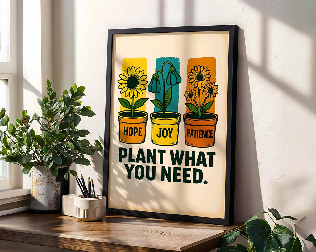 Positive Emotion | Hope Joy Patience Botanical Print – Inspirational Wall Art wall art print, modern home decor, unframed artwork by Nomad & Nest