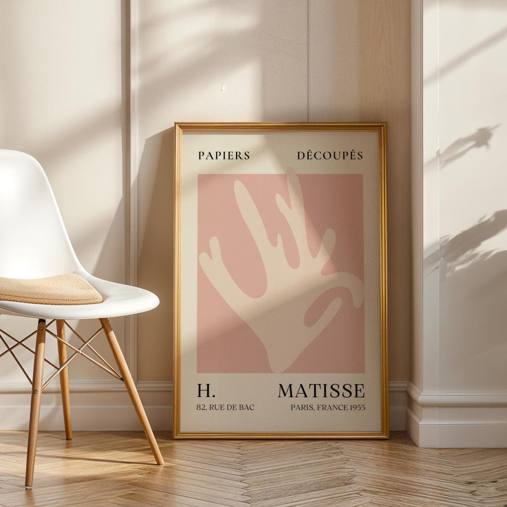 Henri Matisse Print | Inspired Coral Leaf  – Abstract Minimalist Wall Art wall art print, modern home decor, unframed artwork by Nomad & Nest