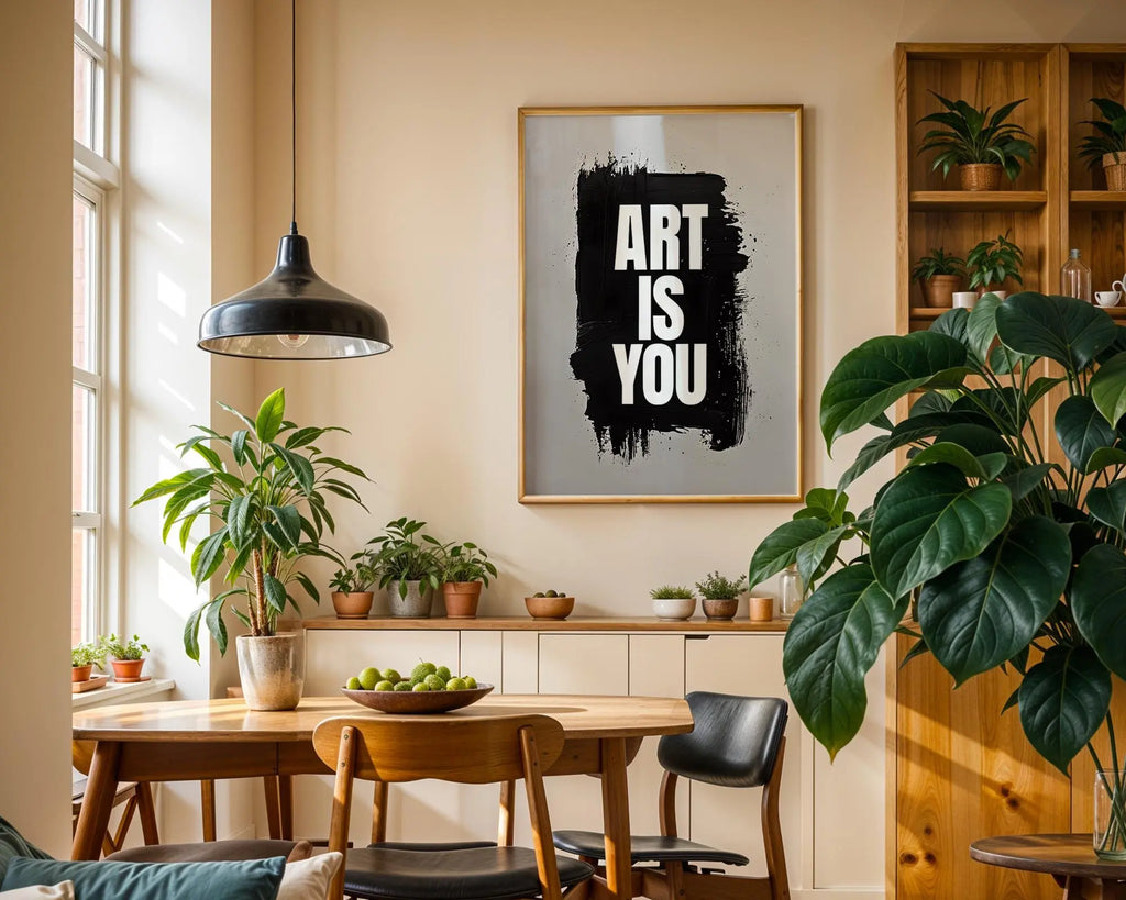 Art Is You Typography Print | Minimalist Quote, Studio Decor wall art print, modern home decor, unframed artwork by Nomad & Nest