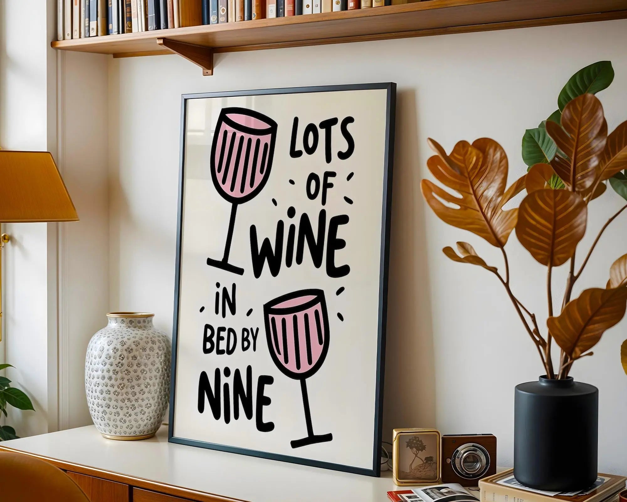 Funny Wine Quote Print | Home Bar Decor Wall Art wall art print, modern home decor, unframed artwork by Nomad & Nest