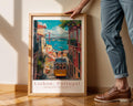 Lisbon Tram Travel Poster – Vintage Portugal Cityscape Art Print wall art print, modern home decor, unframed artwork by Nomad & Nest