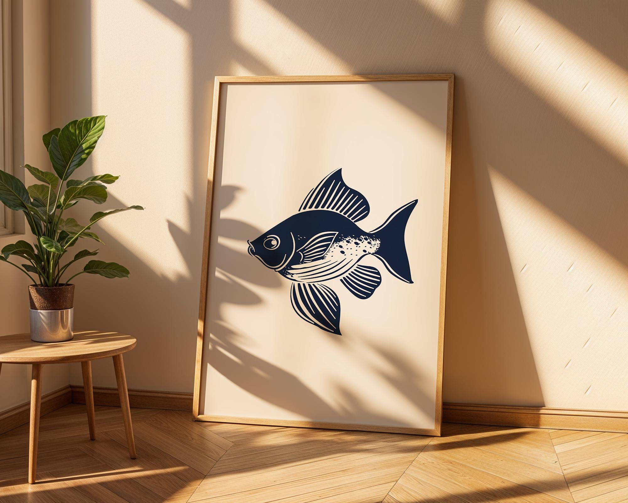 Modern Fish Wall Art Print | Minimalist Ocean Home Decor wall art print, modern home decor, unframed artwork by Nomad & Nest