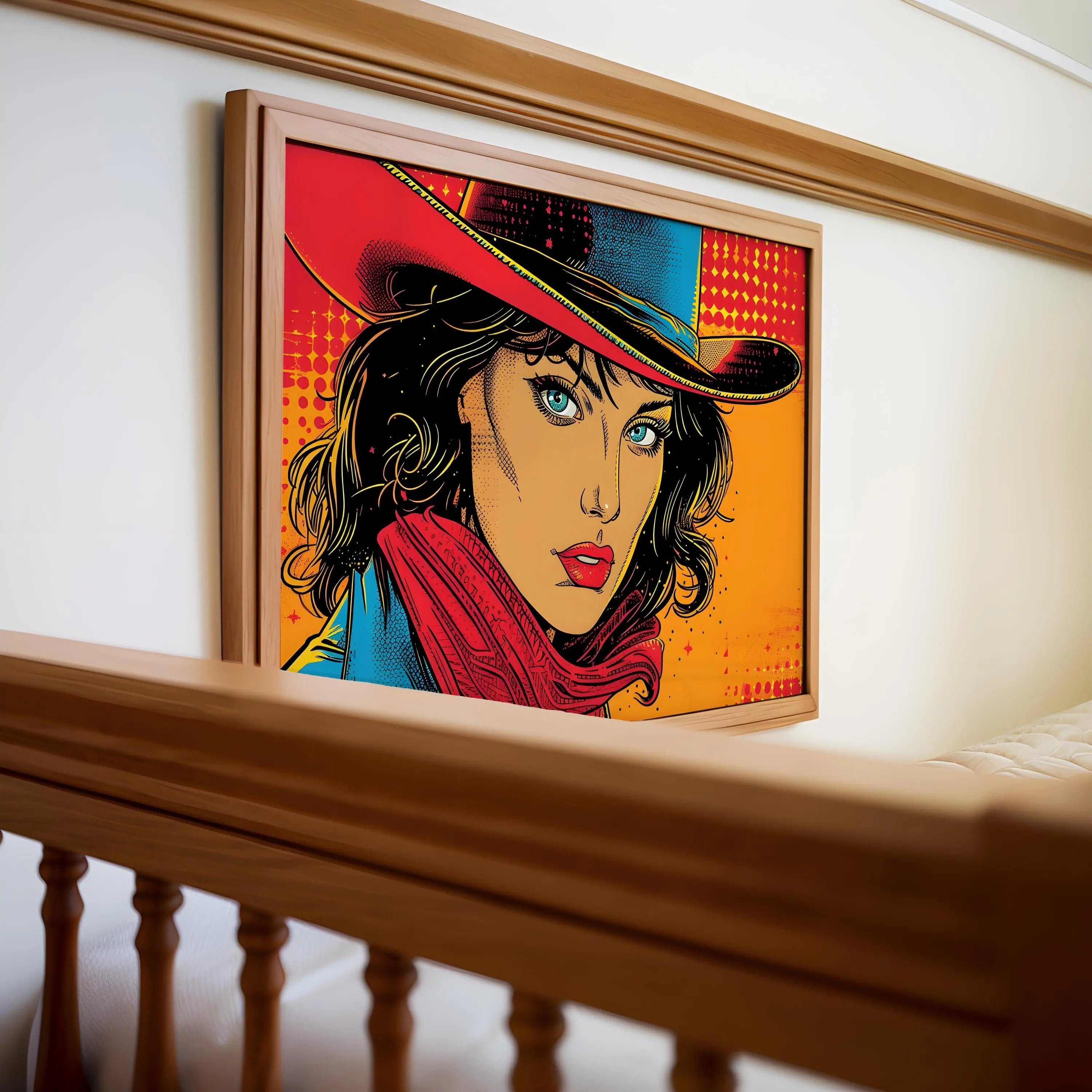 Modern Pop Art | Cowgirl Portrait Print, Western Home Decor wall art print, modern home decor, unframed artwork by Nomad & Nest