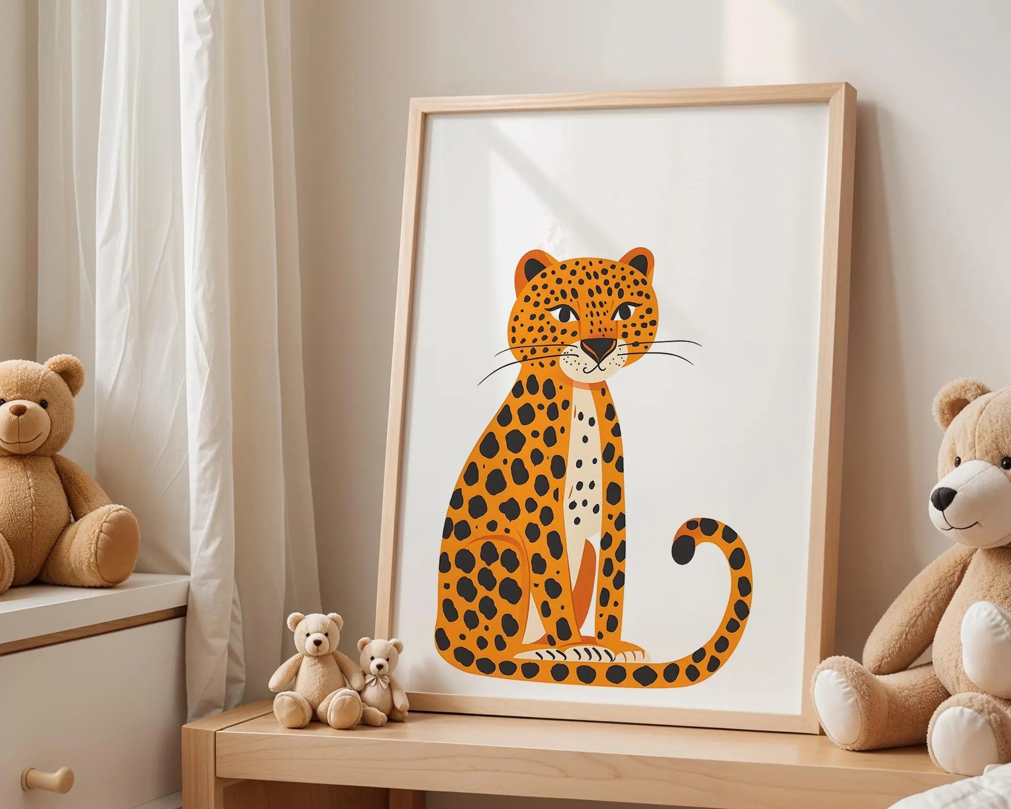 Playroom Ideas | Spotted Leopard Nursery Wall Art | Jungle Animal Decor wall art print, modern home decor, unframed artwork by Nomad & Nest