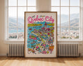 Quebec City Travel Poster | Colorful Canada Cityscape Art wall art print, modern home decor, unframed artwork by Nomad & Nest