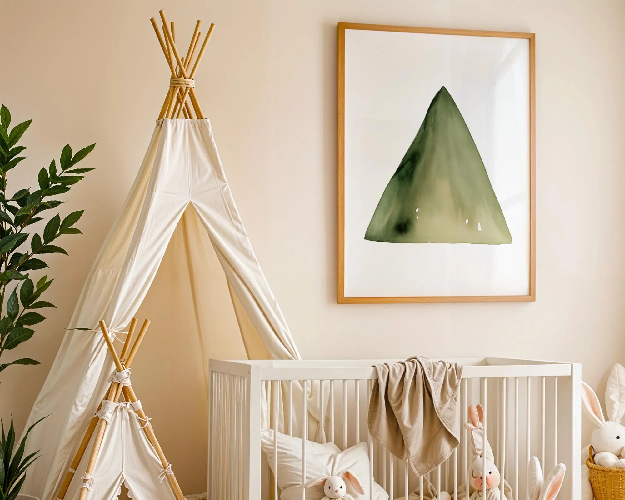 Playroom Ideas | Minimal Green Mountain Nursery Wall Art Adventure Decor wall art print, modern home decor, unframed artwork by Nomad & Nest