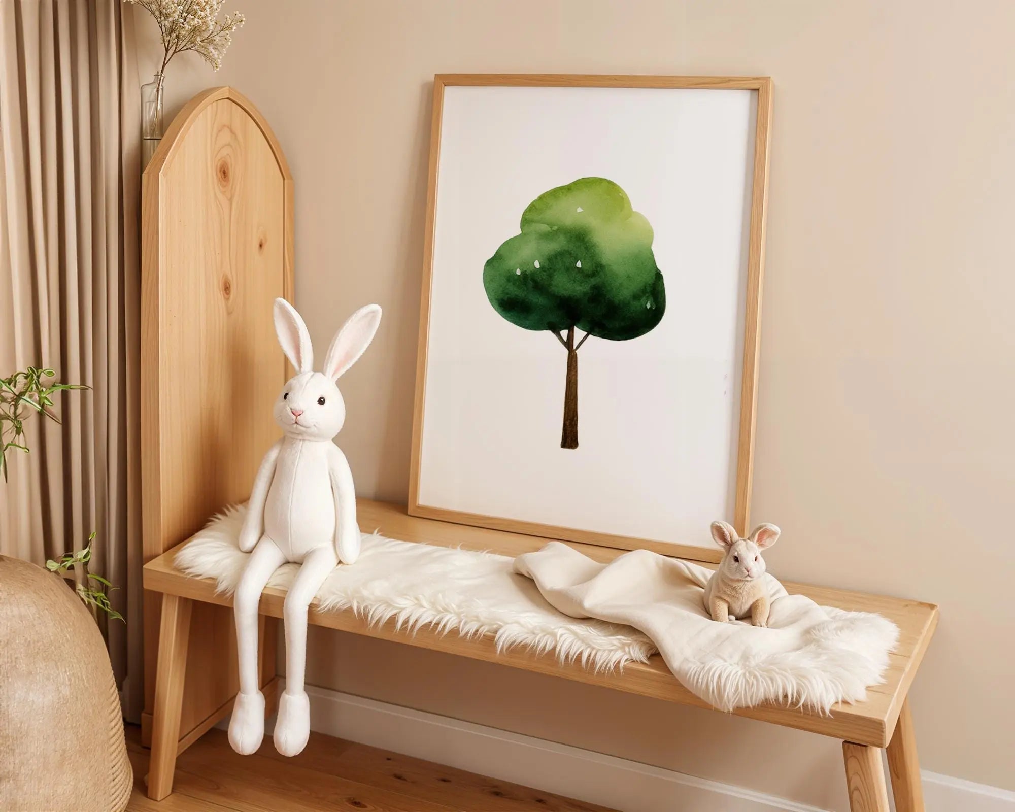 Playroom Ideas | Forest Tree Nursery Wall Art Woodland Nature Print wall art print, modern home decor, unframed artwork by Nomad & Nest