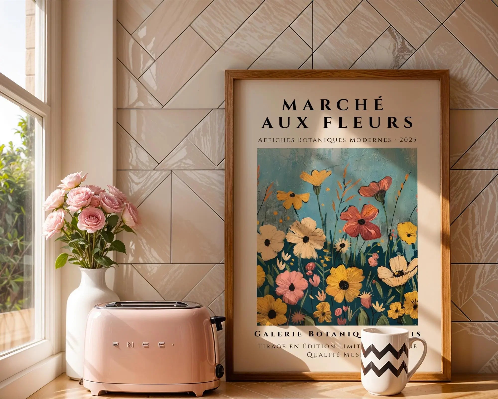 French Flower Market Poster | Botanical Print (Unframed) wall art print, modern home decor, unframed artwork by Nomad & Nest