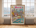 Bucharest Travel Poster | Colorful Illustrated City Print wall art print, modern home decor, unframed artwork by Nomad & Nest
