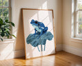 Blue Frog Art Print, Tropical Nursery Decor, Lilly Pad Poster wall art print, modern home decor, unframed artwork by Nomad & Nest