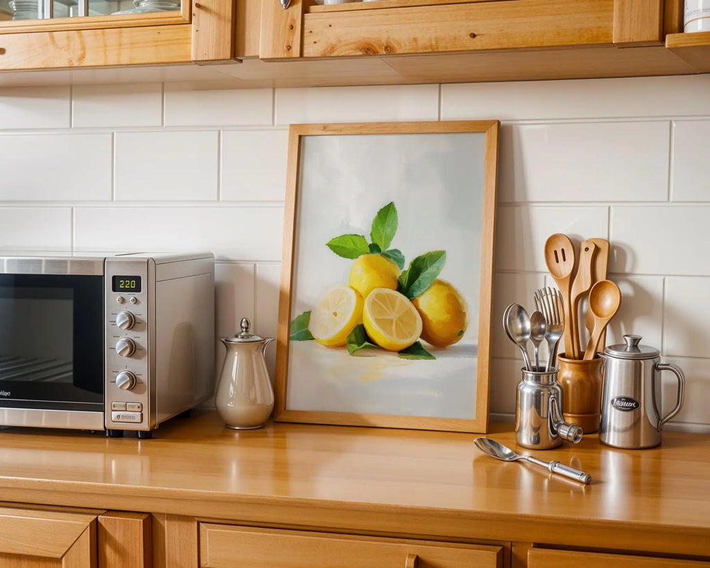Lemon Botanical Print | Yellow Citrus Kitchen Wall Art wall art print, modern home decor, unframed artwork by Nomad & Nest