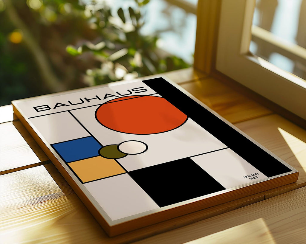 Bauhaus Poster Geometric Print | Mid Century Modern Art wall art print, modern home decor, unframed artwork by Nomad & Nest