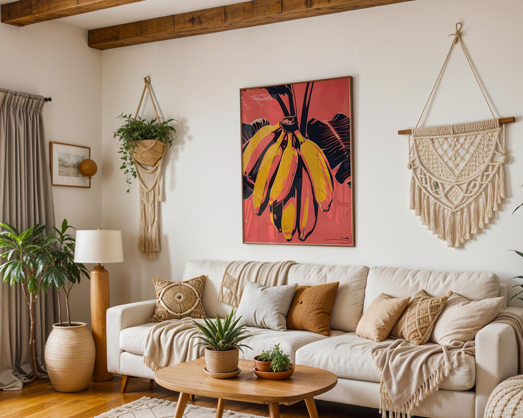 Modern Pop Art | Banana  Print | Retro Kitchen  Decor wall art print, modern home decor, unframed artwork by Nomad & Nest