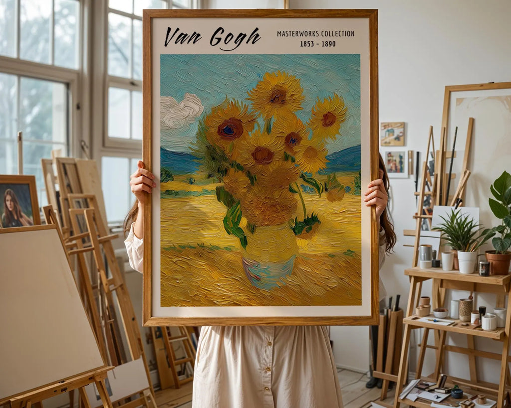 Van Gogh Print | Sunflowers  | Vintage Floral Still Life Poster wall art print, modern home decor, unframed artwork by Nomad & Nest