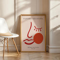Henri Matisse Print | Inspired Face Line Art  | Orange Sun, Minimalist Modernist Poster wall art print, modern home decor, unframed artwork by Nomad & Nest