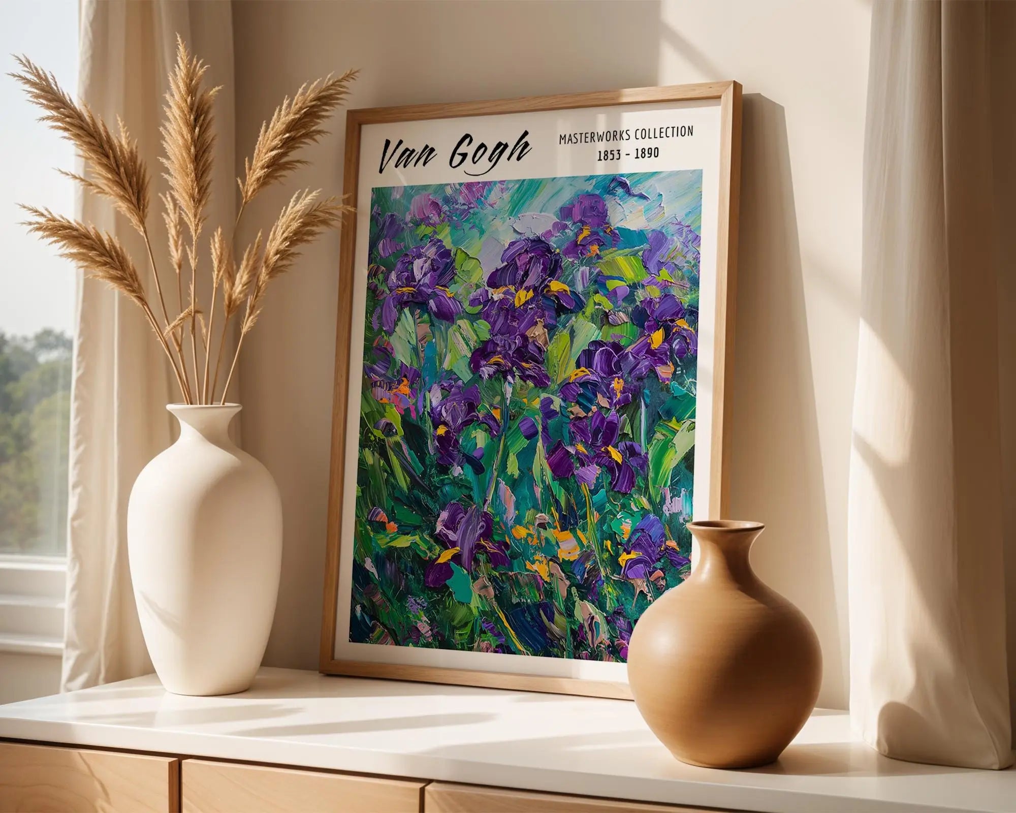 Van Gogh Print | Irises  | Impressionist Floral Poster wall art print, modern home decor, unframed artwork by Nomad & Nest
