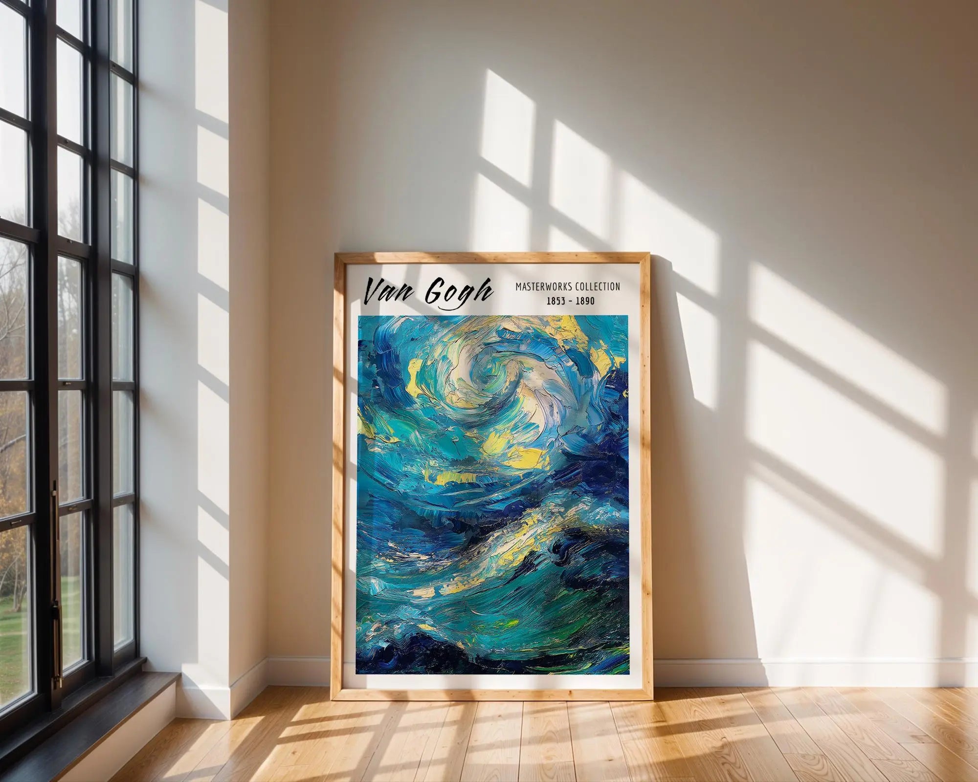Van Gogh Print | Abstract Sky  | Swirling Impressionist Oil Painting wall art print, modern home decor, unframed artwork by Nomad & Nest