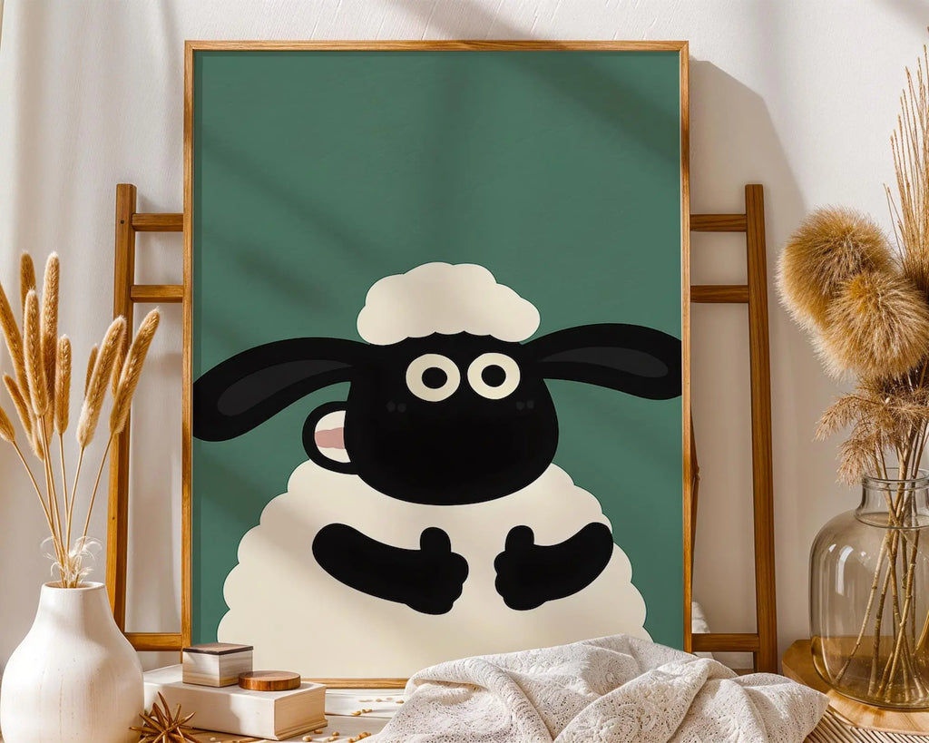Minimalist Sheep Art Print | Scandinavian Nursery Decor wall art print, modern home decor, unframed artwork by Nomad & Nest