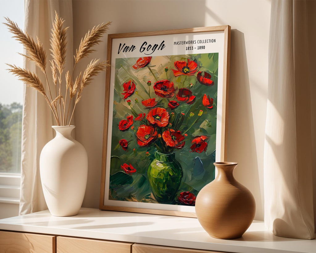 Van Gogh Print | Poppies  | Red Floral Impressionist Art Poster wall art print, modern home decor, unframed artwork by Nomad & Nest