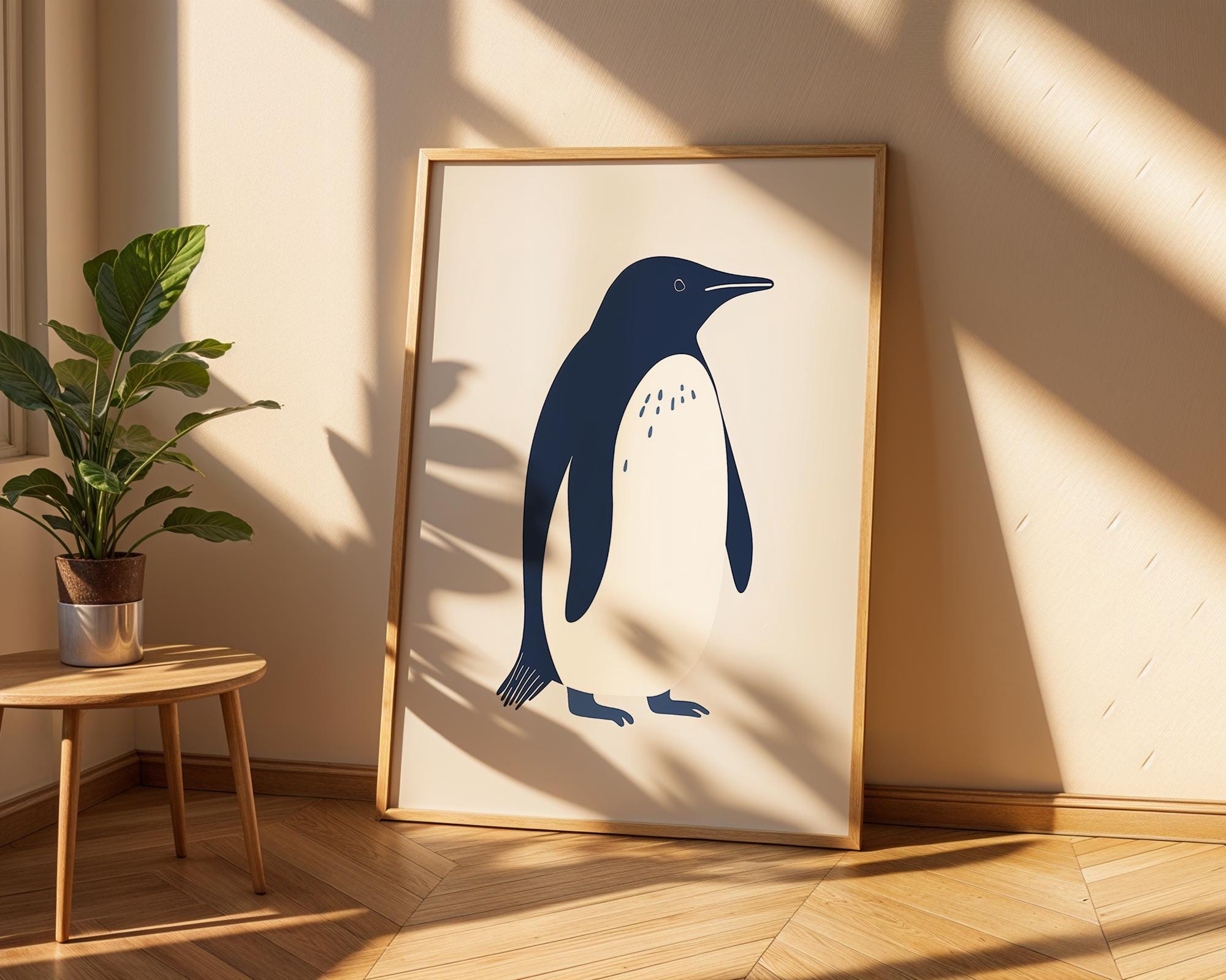 Penguin Art Print | Modern Nursery Decor, Scandinavian Style wall art print, modern home decor, unframed artwork by Nomad & Nest