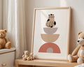 Playroom Ideas | Minimal Cat Nursery Wall Art – Modern Neutral Baby Print wall art print, modern home decor, unframed artwork by Nomad & Nest