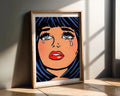 Modern Pop Art | Crying Girl  Print | Retro Comic Illustration wall art print, modern home decor, unframed artwork by Nomad & Nest