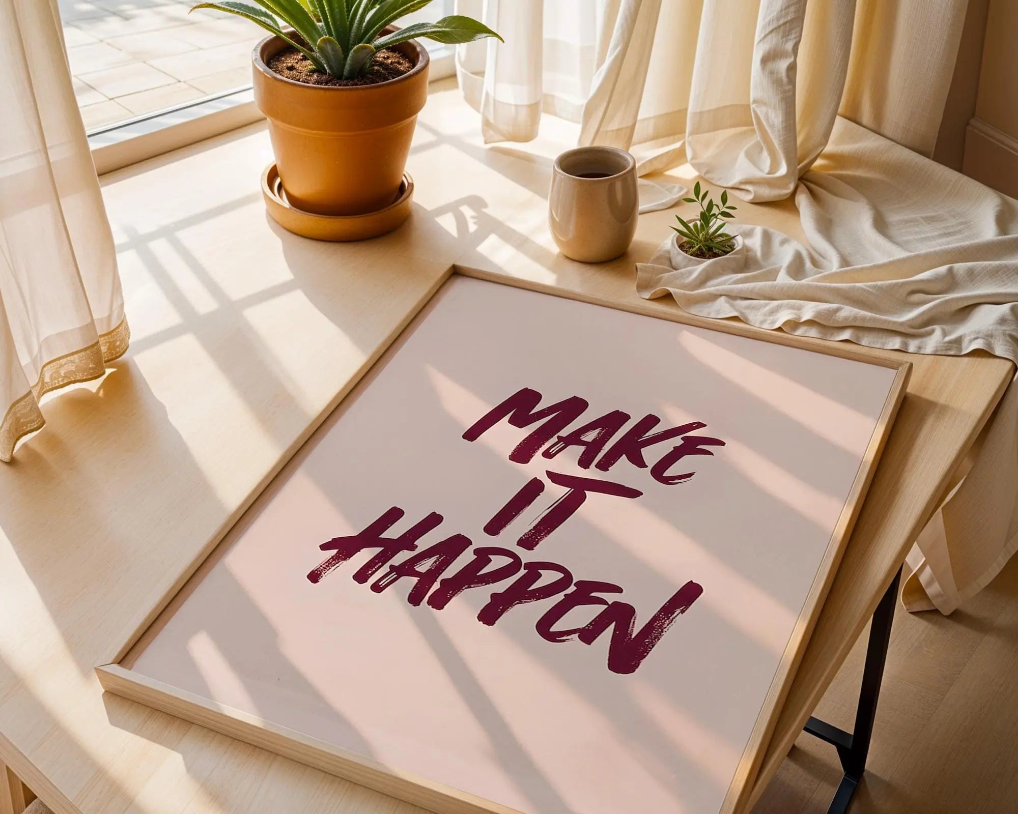 Make It Happen Print | Modern Typography Wall Art wall art print, modern home decor, unframed artwork by Nomad & Nest
